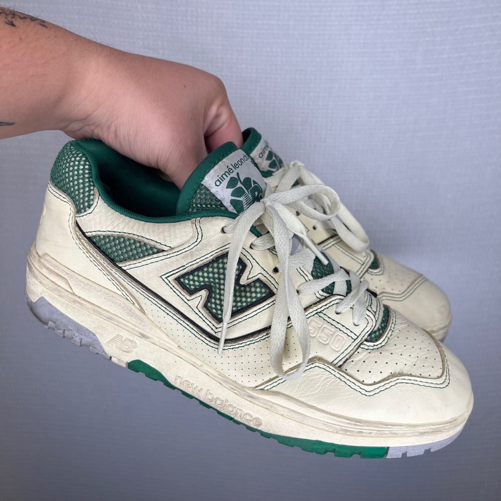 New Balance 550 Aime Leon Dore Silver Pine Cream Green BB550AY1 Mens 9.5